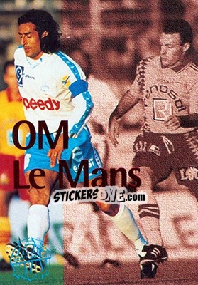 Figurina Om-Le Mans - Olympique De Marseille - Droit Au But 1996 n. 70 - Panini