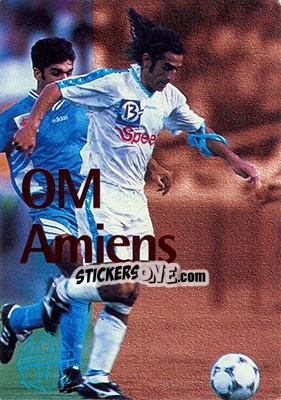 Cromo OM-Amiens - Olympique De Marseille - Droit Au But 1996 - Panini