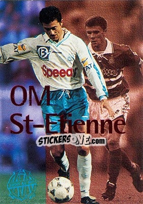 Figurina OM-St. Etienne (coupe Ligue) - Olympique De Marseille - Droit Au But 1996 n. 76 - Panini