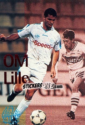 Sticker OM-Lille (coupe de France) - Olympique De Marseille - Droit Au But 1996 - Panini