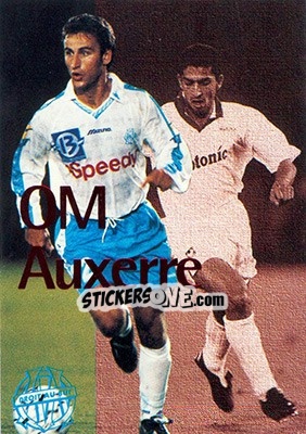 Sticker OM-Auxerre (coupe de France) - Olympique De Marseille - Droit Au But 1996 - Panini