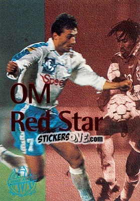 Cromo OM-Red Star - Olympique De Marseille - Droit Au But 1996 - Panini