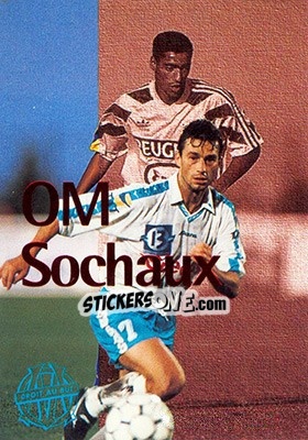 Cromo OM-Sochaux - Olympique De Marseille - Droit Au But 1996 - Panini
