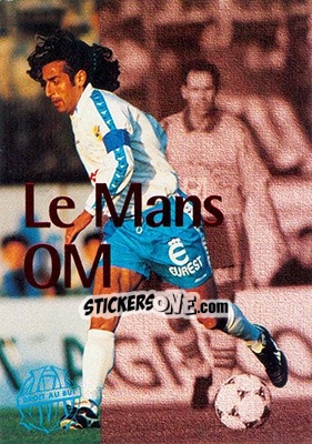 Figurina Le Mans-Om - Olympique De Marseille - Droit Au But 1996 n. 88 - Panini