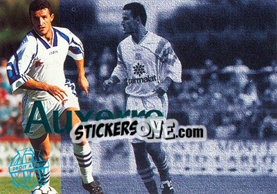 Sticker Auxerre - Olympique De Marseille - Droit Au But 1996 - Panini