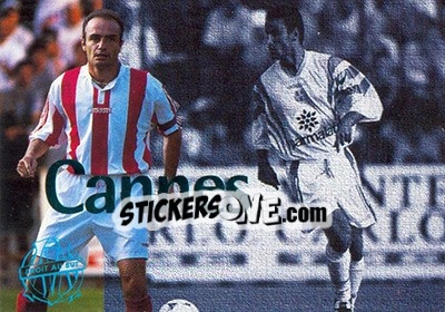 Sticker Cannes - Olympique De Marseille - Droit Au But 1996 - Panini