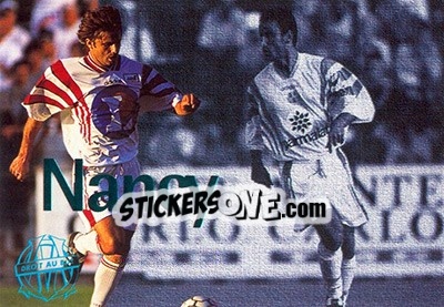 Sticker Nancy - Olympique De Marseille - Droit Au But 1996 - Panini