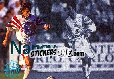 Sticker Nancy - Olympique De Marseille - Droit Au But 1996 n. 102 - Panini