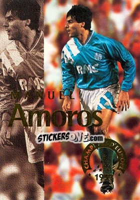 Sticker Amoros Manuel - Olympique De Marseille - Droit Au But 1996 - Panini