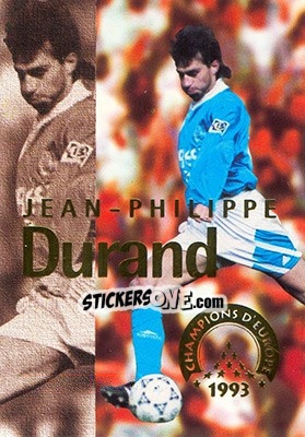 Sticker Durand Jean-Philippe - Olympique De Marseille - Droit Au But 1996 - Panini