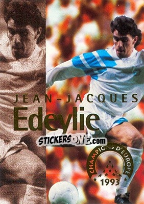 Figurina Eydelie Jean-Jacques - Olympique De Marseille - Droit Au But 1996 - Panini