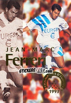 Sticker Ferreri Jean-Marc - Olympique De Marseille - Droit Au But 1996 - Panini