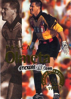 Sticker Olmeta Pascal - Olympique De Marseille - Droit Au But 1996 - Panini