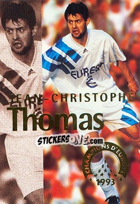 Sticker Thomas Jean-Christophe - Olympique De Marseille - Droit Au But 1996 - Panini