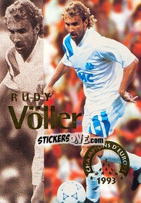 Figurina Voller Rudy - Olympique De Marseille - Droit Au But 1996 - Panini