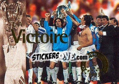 Figurina La Victoire - Olympique De Marseille - Droit Au But 1996 - Panini