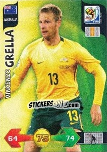 Sticker Vincenzo Grella - FIFA World Cup South Africa 2010. Adrenalyn XL (UK edition) n. 24 - Panini