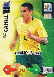 Sticker Tim Cahill - FIFA World Cup South Africa 2010. Adrenalyn XL (UK edition) n. 25 - Panini