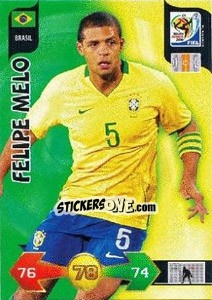 Sticker Felipe Melo - FIFA World Cup South Africa 2010. Adrenalyn XL (UK edition) n. 36 - Panini