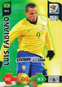 Sticker Luis Fabiano - FIFA World Cup South Africa 2010. Adrenalyn XL (UK edition) - Panini