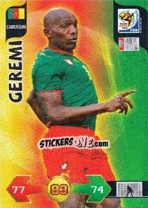 Sticker Geremi - FIFA World Cup South Africa 2010. Adrenalyn XL (UK edition) - Panini