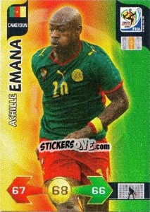 Sticker Achille Emana - FIFA World Cup South Africa 2010. Adrenalyn XL (UK edition) n. 55 - Panini