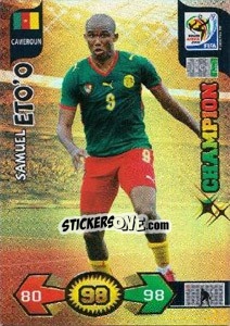 Sticker Samuel Eto'O - FIFA World Cup South Africa 2010. Adrenalyn XL (UK edition) n. 58 - Panini