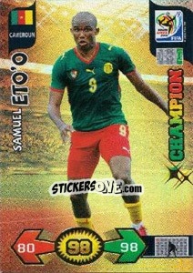 Figurina Samuel Eto'O - FIFA World Cup South Africa 2010. Adrenalyn XL (UK edition) - Panini