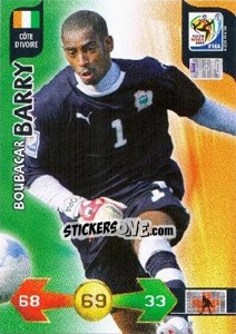 Sticker Boubacar Barry - FIFA World Cup South Africa 2010. Adrenalyn XL (UK edition) n. 62 - Panini