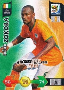 Figurina Didier Zokora - FIFA World Cup South Africa 2010. Adrenalyn XL (UK edition) - Panini