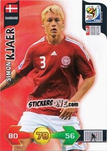Sticker Simon Kjaer - FIFA World Cup South Africa 2010. Adrenalyn XL (UK edition) n. 77 - Panini