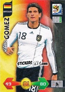 Sticker Mario Gomez - FIFA World Cup South Africa 2010. Adrenalyn XL (UK edition) n. 99 - Panini