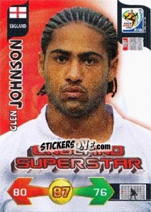 Sticker Glen Johnson - FIFA World Cup South Africa 2010. Adrenalyn XL (UK edition) - Panini