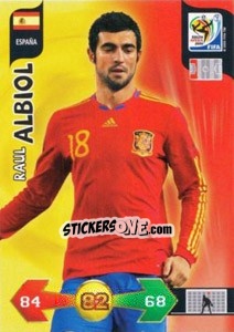 Figurina Raul Albiol - FIFA World Cup South Africa 2010. Adrenalyn XL (UK edition) - Panini