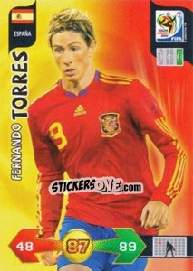 Sticker Fernando Torres - FIFA World Cup South Africa 2010. Adrenalyn XL (UK edition) n. 141 - Panini