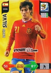 Sticker David Silva - FIFA World Cup South Africa 2010. Adrenalyn XL (UK edition) n. 142 - Panini