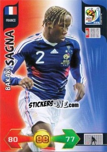 Sticker Bacary Sagna - FIFA World Cup South Africa 2010. Adrenalyn XL (UK edition) - Panini