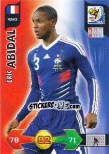 Sticker Eric Abidal - FIFA World Cup South Africa 2010. Adrenalyn XL (UK edition) n. 153 - Panini