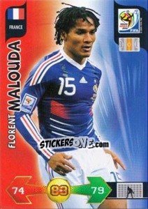 Cromo Florent Malouda - FIFA World Cup South Africa 2010. Adrenalyn XL (UK edition) - Panini