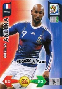 Figurina Nicolas Anelka - FIFA World Cup South Africa 2010. Adrenalyn XL (UK edition) - Panini