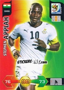 Sticker Stephen Appiah - FIFA World Cup South Africa 2010. Adrenalyn XL (UK edition) n. 173 - Panini