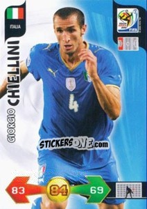 Sticker Giorgio Chiellini - FIFA World Cup South Africa 2010. Adrenalyn XL (UK edition) n. 205 - Panini