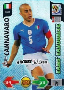 Figurina Fabio Cannavaro - FIFA World Cup South Africa 2010. Adrenalyn XL (UK edition) - Panini