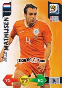 Sticker Joris Mathijsen - FIFA World Cup South Africa 2010. Adrenalyn XL (UK edition) - Panini
