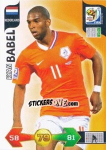 Cromo Ryan Babel - FIFA World Cup South Africa 2010. Adrenalyn XL (UK edition) - Panini
