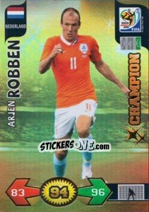 Figurina Arjen Robben - FIFA World Cup South Africa 2010. Adrenalyn XL (UK edition) - Panini