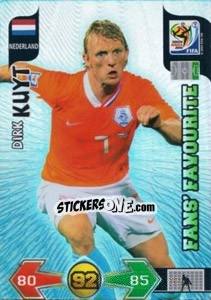Sticker Dirk Kuyt - FIFA World Cup South Africa 2010. Adrenalyn XL (UK edition) - Panini