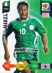 Sticker John Obi Mikel - FIFA World Cup South Africa 2010. Adrenalyn XL (UK edition) n. 260 - Panini