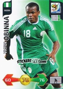 Sticker Victor Obinna - FIFA World Cup South Africa 2010. Adrenalyn XL (UK edition) - Panini