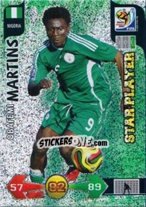 Sticker Obafemi Martins - FIFA World Cup South Africa 2010. Adrenalyn XL (UK edition) n. 266 - Panini